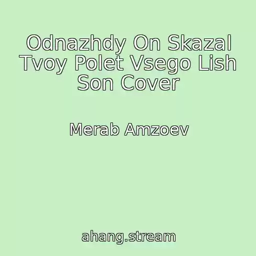 کاور آهنگ Odnazhdy On Skazal Tvoy Polet Vsego Lish Son Cover از Merab Amzoev