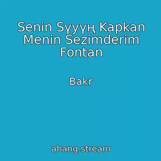 کاور آهنگ Senin Sүyүң Kapkan Menin Sezimderim Fontan از Bakr