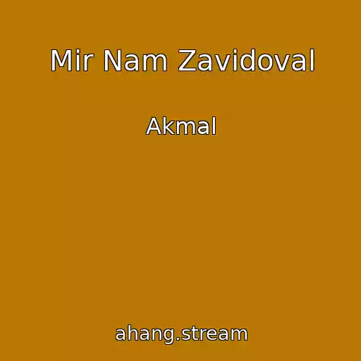 کاور آهنگ Mir Nam Zavidoval از Akmal