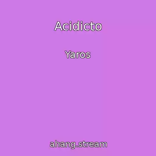 کاور آهنگ Acidicto از Yaros