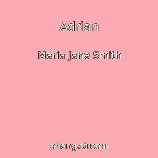 کاور آهنگ Adrian از Maria Jane Smith