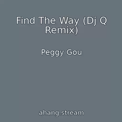 کاور آهنگ Find The Way (Dj Q Remix) از Peggy Gou