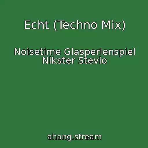 کاور آهنگ Echt (Techno Mix) از Noisetime Glasperlenspiel Nikster Stevio