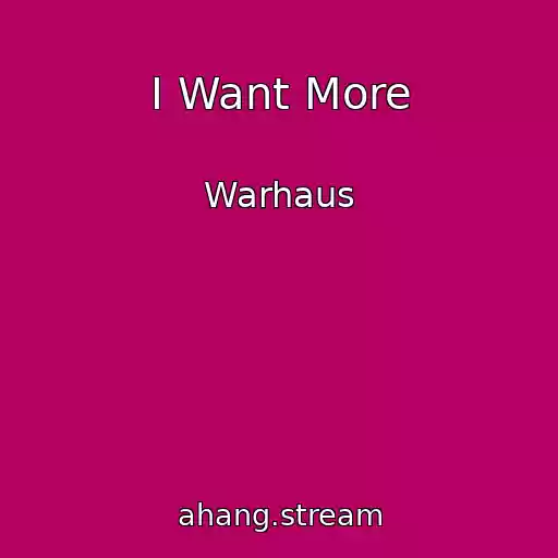 کاور آهنگ I Want More از Warhaus