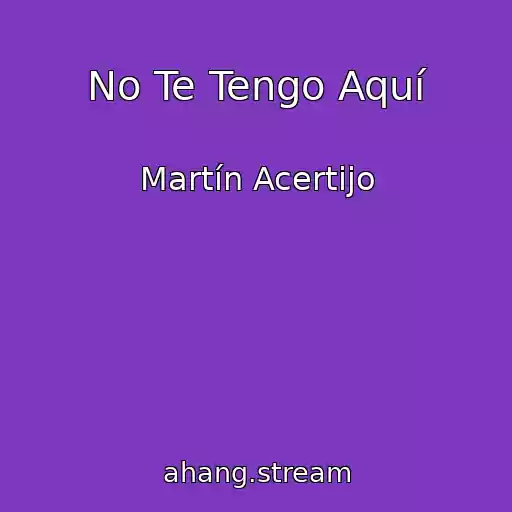 کاور آهنگ No Te Tengo Aquí از Martín Acertijo