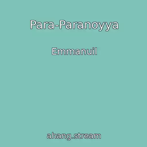 کاور آهنگ Para-Paranoyya از Emmanuil